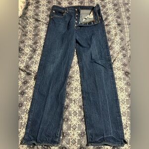 Levi's 501 Dark Blue Straight Jeans